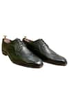 Artimen_Green Leather Derby Shoes_Online_at_Aza_Fashions