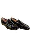 Artimen_Black Patent Leather Double Strap Monk Shoes _Online_at_Aza_Fashions