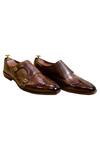 Artimen_Brown Double Strap Monk Shoes_Online_at_Aza_Fashions