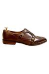 Shop_Artimen_Brown Double Strap Monk Shoes_Online_at_Aza_Fashions