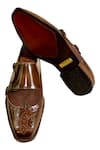 Buy_Artimen_Brown Leather Double Strap Monk Shoes _Online_at_Aza_Fashions