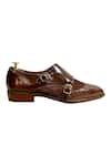 Shop_Artimen_Brown Leather Double Strap Monk Shoes _Online_at_Aza_Fashions