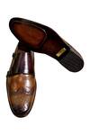 Buy_Artimen_Brown Double Strap Monk Shoes_Online_at_Aza_Fashions
