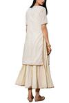 Shop_Kharakapas_Off White Embroidered Kurta  _at_Aza_Fashions