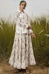 Buy_Kharakapas_Pink Printed Kurta Skirt Set _Online_at_Aza_Fashions