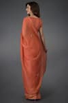 Shop_Talking Threads_Coral Kota Linen Bateau Saree With Blouse  _at_Aza_Fashions