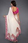 Shop_Talking Threads_Off White Pure Crepe Silk Embroidered Saree With Unstitched Blouse Fabric_at_Aza_Fashions
