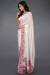 Buy_Talking Threads_Off White Pure Crepe Silk Embroidered Saree With Unstitched Blouse Fabric_Online_at_Aza_Fashions