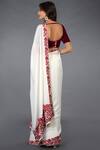 Shop_Talking Threads_Off White Pure Crepe Silk Embroidered Saree With Unstitched Blouse Fabric_at_Aza_Fashions