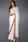 Buy_Talking Threads_Off White Pure Crepe Silk Embroidered Saree With Unstitched Blouse Fabric_Online_at_Aza_Fashions