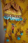 Shop_Torani_Yellow Embroidery Chanderi Potli Bag_at_Aza_Fashions