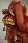Shop_Torani_Chanderi Printed Potli Bag_at_Aza_Fashions
