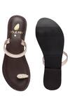 Shop_Sole Fry_Gold Toe Ring Flat Sandals_at_Aza_Fashions