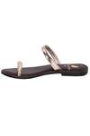 Buy_Sole Fry_Gold Toe Ring Flat Sandals_Online_at_Aza_Fashions