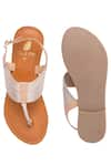 Shop_Sole Fry_Gold Sling Back Flat Sandals _at_Aza_Fashions