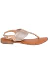 Sole Fry_Gold Sling Back Flat Sandals _Online_at_Aza_Fashions