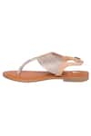 Buy_Sole Fry_Gold Sling Back Flat Sandals _Online_at_Aza_Fashions