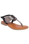 Buy_Sole Fry_Black Sling Back Flat Sandals _at_Aza_Fashions