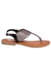 Sole Fry_Black Sling Back Flat Sandals _Online_at_Aza_Fashions