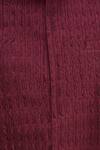 Ekam By Manish_Maroon Silk Blend Pintuck Bundi_at_Aza_Fashions