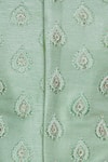 Nitesh Singh Chauhan_Green Raw Silk Embroidered Sherwani Set _at_Aza_Fashions
