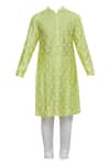 Buy_Nitesh Singh Chauhan_White Art Chanderi Kurta Set _Online_at_Aza_Fashions