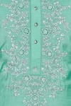 Nitesh Singh Chauhan_Green Embroidered Kurta  _at_Aza_Fashions
