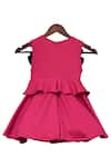 Shop_Fayon Kids_Pink Lycra Pearls Ruffled Dress _at_Aza_Fashions