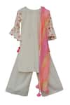 Shop_FAYON KIDS_White Cotton Embroidered Kurta Set _at_Aza_Fashions