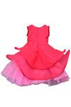 Shop_Fayon Kids_Pink Silk Pearls, Applique 3d Embellished Floral Gown _at_Aza_Fashions