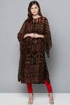 Buy_Ritu Kumar_Black Viscose Round Printed Kaftan Tunic _Online_at_Aza_Fashions