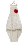 Buy_Pinkcow designs pvt ltd_White Lace Applique Embellished Trail Gown _at_Aza_Fashions