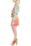 Manish Arora_Orange Silk Georgette Embellished Skirt  _Online_at_Aza_Fashions