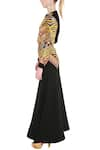 Manish Arora_Black Poly Taffeta Embellished Skirt  _Online_at_Aza_Fashions