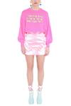 Buy_Manish Arora_Pink Lido Satin Ruffle Skirt  _at_Aza_Fashions