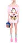 Buy_Manish Arora_Pink Lido Satin Round Embroidered Dress  _at_Aza_Fashions