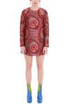 Buy_Manish Arora_Red Brocade Round Dress _at_Aza_Fashions