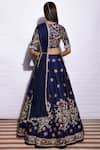 Shop_Swati Vijaivargie_Blue Silk Round Embroidered Bridal Lehenga Set _at_Aza_Fashions