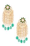 Buy_Anita Dongre_Gold Plated Crystal Sitara Earrings_at_Aza_Fashions
