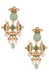 Buy_Anita Dongre_Gold Plated Crystal Tithli Earrings_at_Aza_Fashions