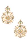Buy Anita Dongre Gold Plated Crystal Satvi Earrings at Aza Fashions Buy_Anita Dongre_Gold Plated Crystal Satvi Earrings_at_Aza_Fashions