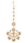 Shop_Anita Dongre_Gold Plated Crystal Usiya Maangtikka_at_Aza_Fashions
