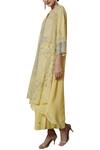 Shop_Anju & Harleen_Yellow Georgette Embroidered Kurta Set_at_Aza_Fashions