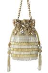 Buy Adora By Ankita Gold Sequins, Cut Work Embellished Potli Bag at Aza Fashions Buy_Adora By Ankita_Gold Sequins, Cut Work Embellished Potli Bag_at_Aza_Fashions