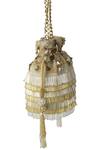 Shop Adora By Ankita Gold Sequins, Cut Work Embellished Potli Bag at Aza Fashions Shop_Adora By Ankita_Gold Sequins, Cut Work Embellished Potli Bag_at_Aza_Fashions