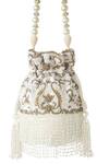Buy_Adora By Ankita_White Embellishment Potli Bag_at_Aza_Fashions