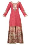 Buy_Heena Kochhar_Red Banarasi Chanderi Kurta Sharara Set_Online_at_Aza_Fashions