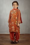 Buy Torani Orange Chanderi, Cotton, Silk Embroidery Printed Kurta Set Online at Aza Fashions Buy_Torani_Orange Chanderi, Cotton, Silk Embroidery Printed Kurta Set _Online_at_Aza_Fashions