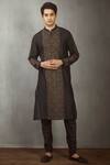 Buy_Torani_Black Chanderi Kurta_Online_at_Aza_Fashions