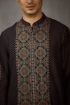 Torani_Black Chanderi Kurta_at_Aza_Fashions